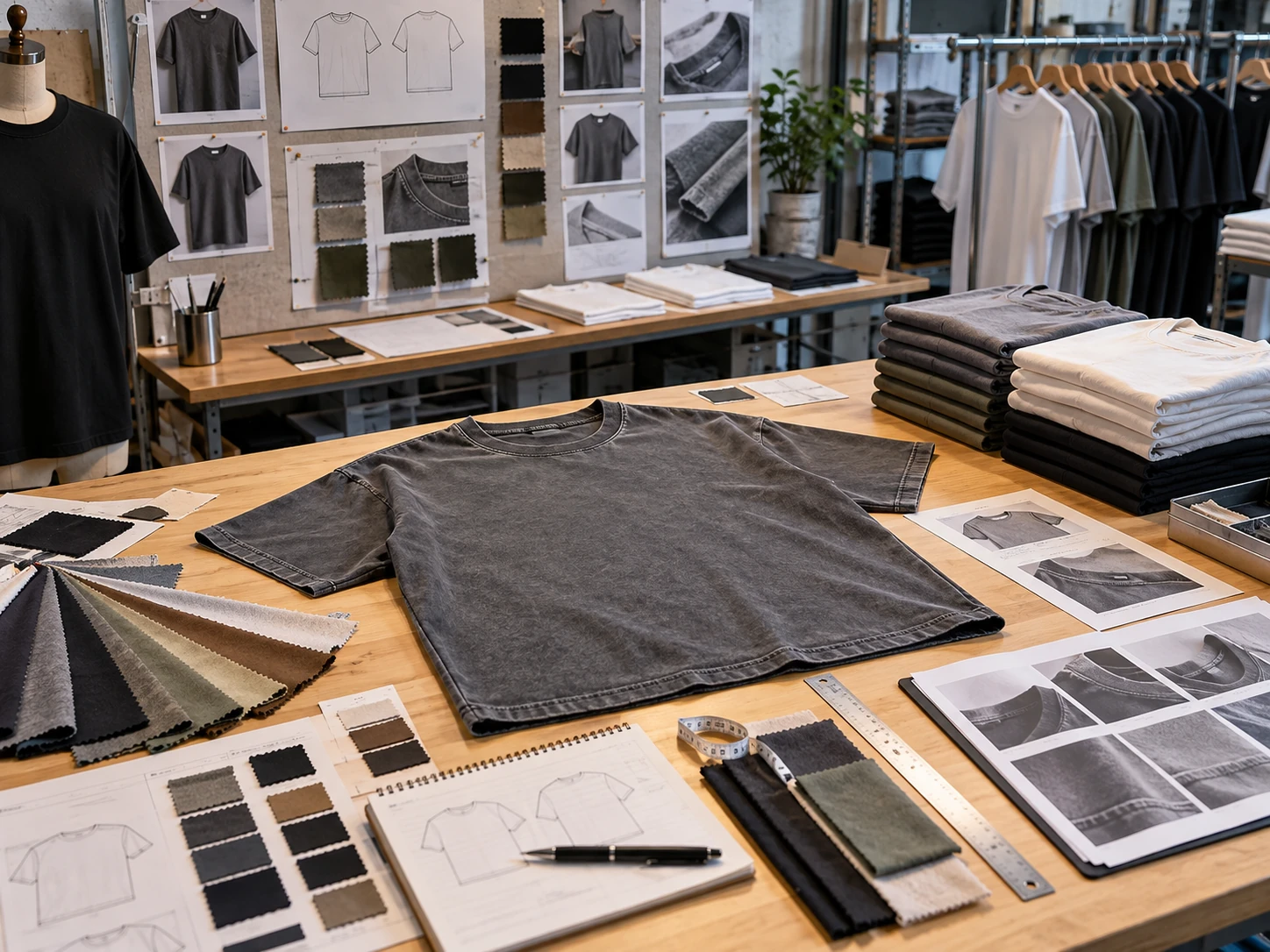 Coordinated custom T-shirt collection and private label manufacturing system