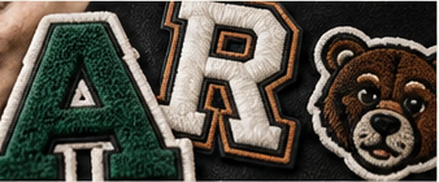 Different dimensional embroidery styles and patches
