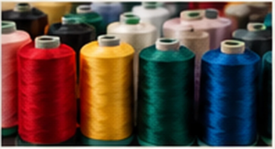 Embroidery thread colors selected for a project