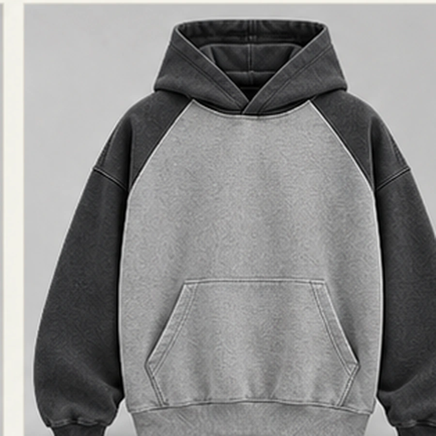 Raglan Panel Hoodie front style illustration